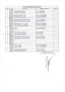 Uluslararası İlişkiler Ders Programı