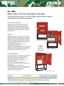 FA 884 BİNA Dışı, iTFAiYE TEçı-ıizAT DOLABI