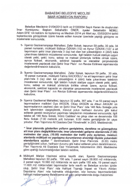 2014 YILI- İmar Komisyon Raporu-Mart