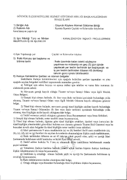 g&ouml;yn&uuml;k ıl&ccedil;esı k&ouml;ylere hızmet g&ouml;t&uuml;rme bırlıgı başkanlığından ıhale ılanı