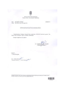 Yaz Okulu Sınav Sonu&ccedil;ları - Hacettepe &Uuml;niversitesi Eğitim Bilimleri