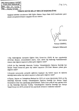 Yazılı Soru Önergesinin Metni - Türkiye Büyük Millet Meclisi