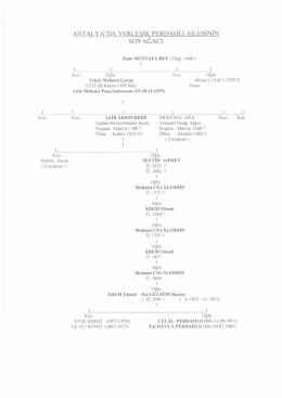 ANTALYAİDA YERLEŞİK PERDAHLİ AİLESİNİN SOYAĞACİ