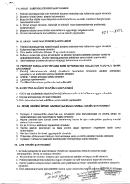 1-9. ARASI sARF MALZEMERİ ŞARTNAMESİ