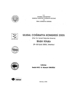 ULUSAL COGRAFYA KONGRESİ 2005