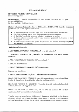 kullanma talimatı - &Ccedil;etinkaya İla&ccedil; Sanayi ve Ticaret A.Ş.