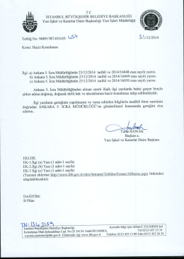 Tebliğ No-457 - İstanbul B&uuml;y&uuml;kşehir Belediyesi