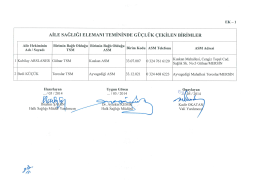 AİLE sAĞLIĞI ELEMANI TEMİNİNDE G&Uuml;&Ccedil;L&Uuml;K &Ccedil;EKİLEN BİRİMLER