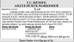 ASLIYE HUKUK MAHKEMESI - Sakarya Halk Gazetesi