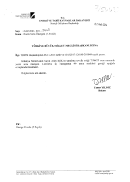 Cevap - T&uuml;rkiye B&uuml;y&uuml;k Millet Meclisi