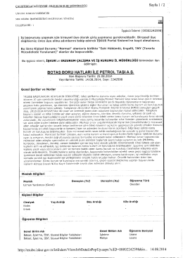 &Ccedil;ALIŞTIRILACAGI istRİ z ERZURUM ŞUBE M&Uuml;D&Uuml;RL&Uuml;Ğ&Uuml; Sayfa 1 / 2