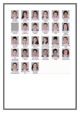 15? BERİL 129 CEREN AYŞE 212 NEHİR KARA 445 NİLSU ELA