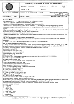 uü-sK BÜTÇE PLAN sATıNALMA TEKNİK şARTNAME öRNEĞi