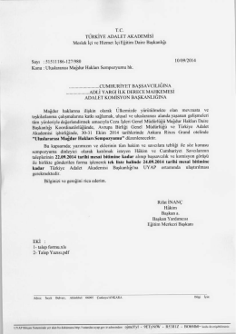 T. C. T&uuml;rkiye Adalet Akademisi Meslek İ&ccedil;i ve Hizmet İ&ccedil;i Eğitim Daire