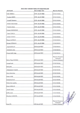 2013-2014 bahar yarılı gts başvuruları