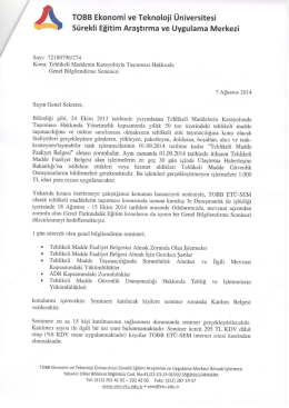 TOBB Et&uuml;-Sem Eğitim Metni