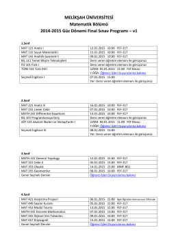 Spring 2014-15 Final Exams Schedule-v1.