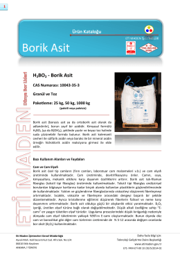 H3BO3 - Borik Asit - Eti Maden İşletmeleri