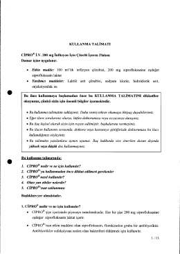 kullanma talimatı - Ilacprospektusu.com