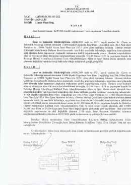 09.07.2014.252 KARAR - Giresun Belediyesi