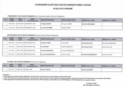 vAKFIKEBİR İL&Ccedil;ESİ AİLE SAĞLIĞI MERKEZİ N&Ouml;BET LİSTESİ