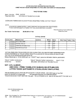 T.c. AFYON KOCATEPE &Uuml;NİVERSİTESİ REKT&Ouml;RL&Uuml;Ğ&Uuml; AHMET