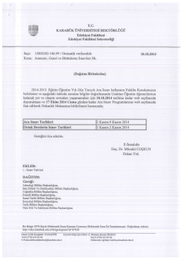 2014-15 G&uuml;z Yarıyılı Ortak Sınav Tarihlerine İlişkin Duyuru İ&ccedil;in
