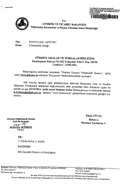 vE TİCARET BAKANLIĞI