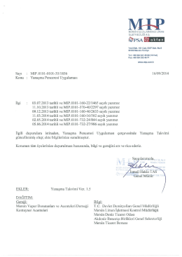 Yanaşma Penceresi Uygulaması