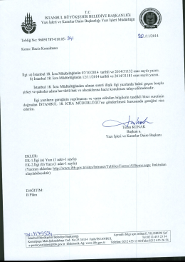 Tebliğ No-391 - İstanbul Büyükşehir Belediyesi