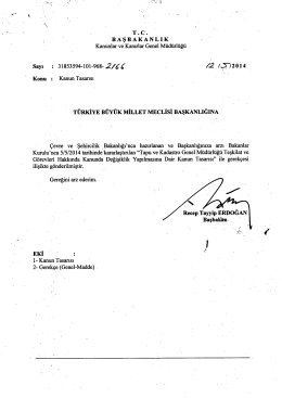 T .c BAŞBAKANLIK - T&uuml;rkiye B&uuml;y&uuml;k Millet Meclisi