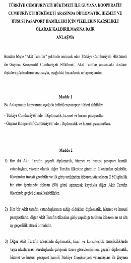 T&Uuml;RKİYE cUMHuR&icirc;YETİ H&Uuml;K&Uuml;METİ İLE Gri-YANA