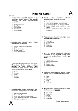 DİNLER TARİHİ - vize