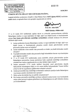 Yazılı Soru Önergesinin Metni - Türkiye Büyük Millet Meclisi