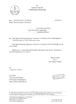 UŞAK vALLLiGi Il Milli Eğitim Müdürlüğü