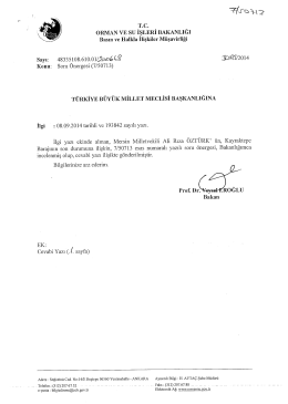 Cevap - T&uuml;rkiye B&uuml;y&uuml;k Millet Meclisi