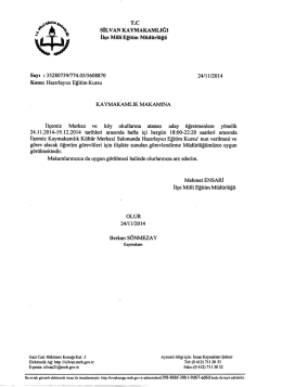 T.c - Silvan İl&ccedil;e Milli Eğitim M&uuml;d&uuml;rl&uuml;ğ&uuml;