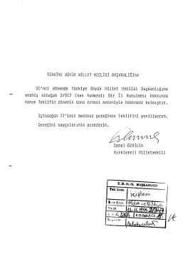 Kanun Teklifinin Metni - Türkiye Büyük Millet Meclisi