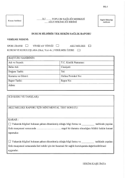 Form-1 - Yayımlanma Tarihi