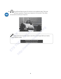 toefl ibt speaking &ouml;rnek sınav sample test 1-6