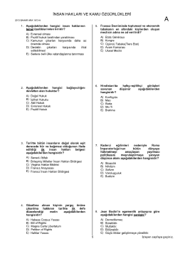 A&Ouml;F İnsan Hakları ve Kamu &Ouml;zg&uuml;rl&uuml;kleri &Ccedil;ıkmış Sorular