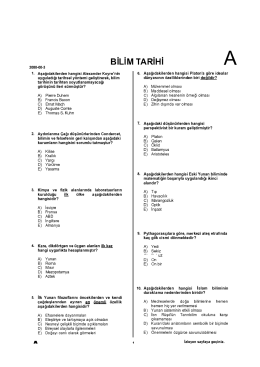 BİLİM TARİHİ - vize