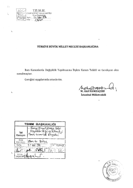 Kanun Teklifinin Metni - Türkiye Büyük Millet Meclisi