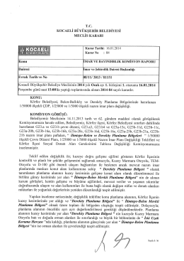 tc kocaeli büyükşehir belediyesi meclis kararı
