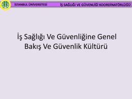 PowerPoint Sunusu - İstanbul Üniversitesi | İş Sağlığı ve Güvenliği