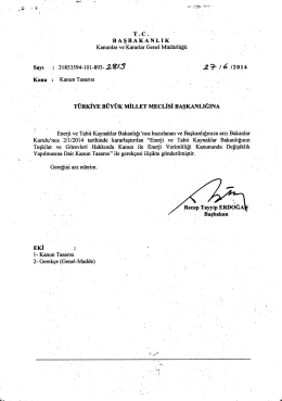 BAŞBAKANLIK k - Türkiye Büyük Millet Meclisi