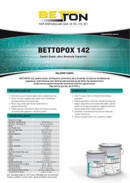 BETTON BETTOPOX 142 - Betton Yapı Kimyasalları Betton Yapı
