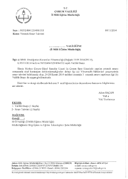 Irc.. &Ccedil;ORUM VALİLİĞİ İi Mini Eğitim M&uuml;d&uuml;rl&uuml;ğ&uuml;