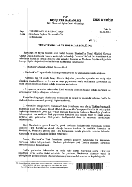 Inc. . . DIŞİŞLERİ BAKANLIĞI FAKS TEYIDIDİR