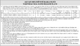 akyazı belediyesi eaşeaneığı